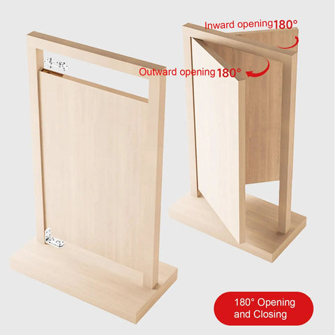 Hidden Door Hinge For Secret Doors And Bookcase Shelves 600 Lbs Load Bearing Stainless Steel Pivot Hinge 180 Degree Rotation