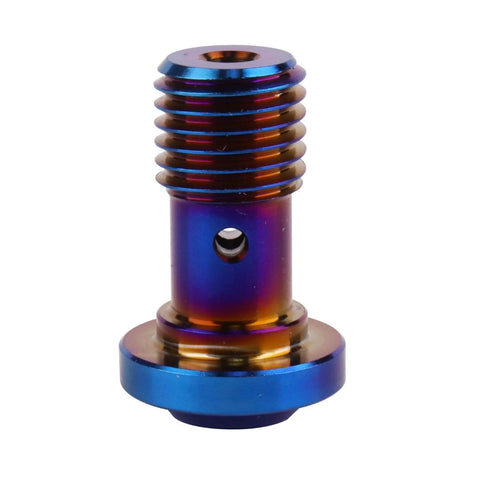 Titanium Banjo Bolts Beefy Yet Precise M10x20mm 1 To 1.25 Pitch Torx Head Brake Fitting Adapter Screw Burnt Blue Universal