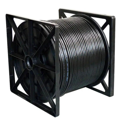 Cat6 Outdoor Ethernet Cable Direct Burial 23AWG Solid CCA UTP Waterproof HDPE Jacket Black 1000ft spool