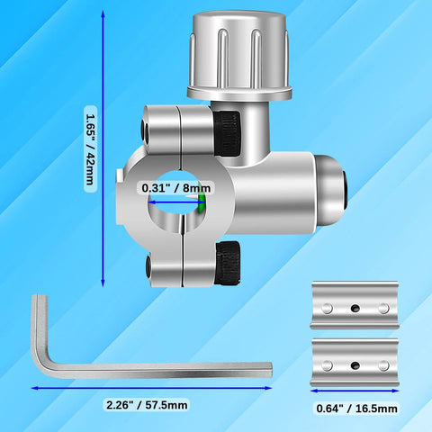 BPV31D bullet piercing valve kit, two silver refrigerator line taps with mounting brackets and an L-shaped hex key.