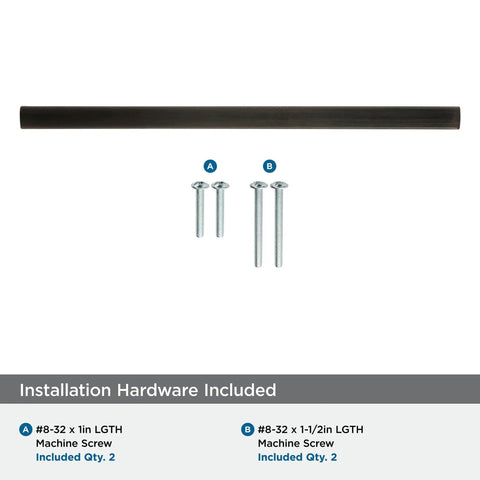 Cyprus Oil Rubbed Bronze Cabinet Pulls Six And Five Sixteenths Inch Center To Center Set Of Ten with screws shown