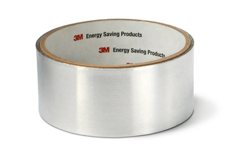 3M High Temperature Flue Tape roll, silver foil, 15-foot length
