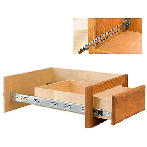 10 Pairs Rear Mounting Brackets For Drawer Slides And Cabinet Tracks 1.77 Inch installed on a wooden drawer in a cabinet