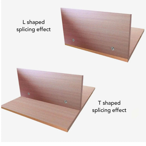 L and T shaped splicing effects in woodworking with 3 In 1 Dowel Jig Drill Kit With Self Centering Dowel Jig And Pocket Hole Locator.