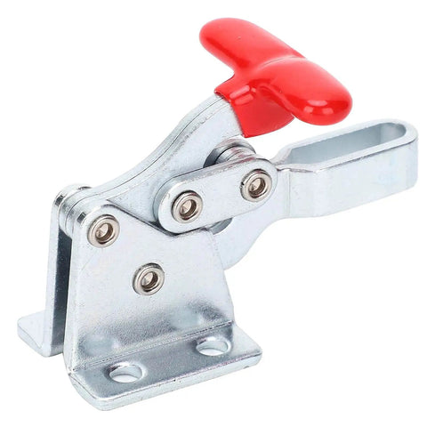 Side view of Two Pack Beefy Welding Toggle Clamp Set Quick Release Hold Down Latch for Woodworking Jigs and Fixtures in cast iron and alloy steel.