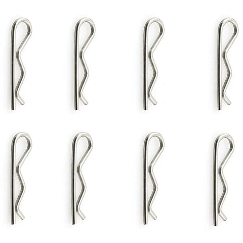 100Pcs R Type Cotter Pins Set In 4 Sizes M1x17mm M1.2x21mm M1.5x28mm M2x40mm 304 Stainless Steel Waterproof Rustproof Pro Grade All In One
