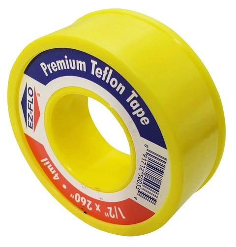 Gas Teflon Tape Pro Grade Pipe Thread Tape For Plumbing And Gas Lines Half Inch By 260 Inches Four Mil Thick Yellow 10 Pack