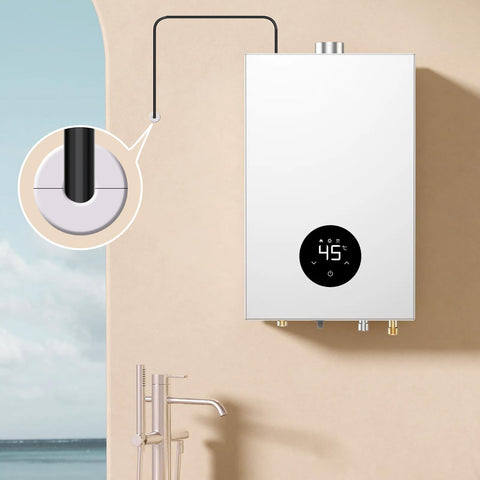 2-pack wall cable grommets; black cable passes through grommet on wall beside a wall-mounted unit with display.
