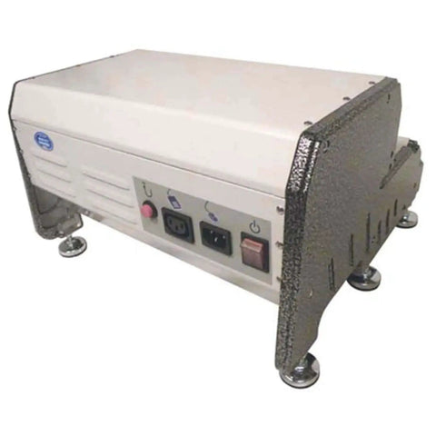 Side view of Heavy Duty Electric Coil Punch Machine For Bindery With 4x5mm Oval Holes, 54 Disengageable Pins, 4 To 1 Pitch And 0.248 Inch.