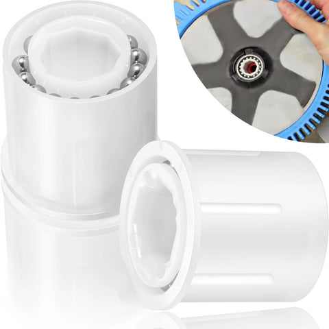 PVX976PK2 wheel bearing kit in white plastic housing with ball bearings; 2-pack for Hayward AquaNaut and Poolvergnuegen cleaners