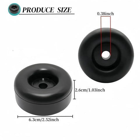 Two Pack Heavy Duty Rubber Foot Pads For Noise Reduction And Vibration Damping, 2.5 Inch Anti Vibration Pads with dimensions