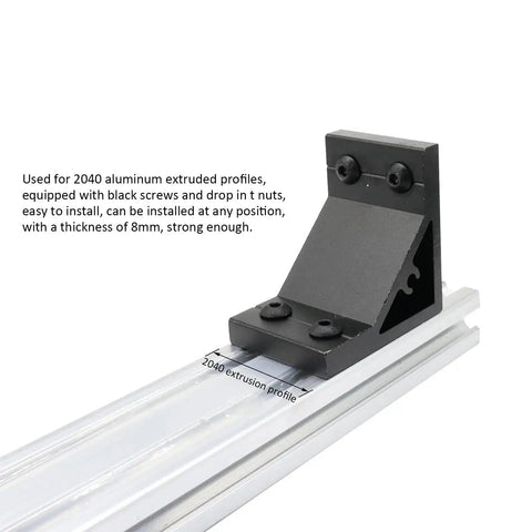 14 Pack 2040 Aluminum Extrusion Corner Brackets 90 Degree Right Angle L Connectors on 2040 profile