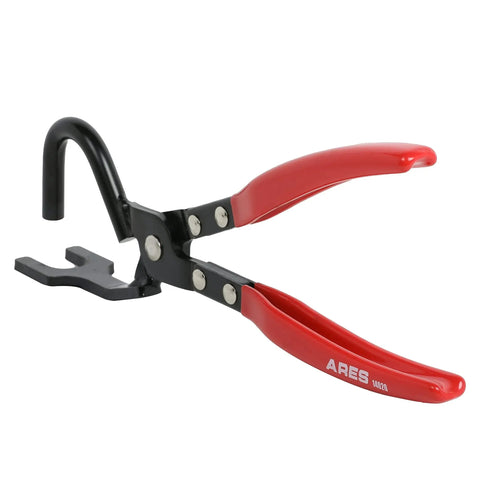 Heavy Duty Exhaust Hanger Removal Pliers With 25 Degree Offset For Hard To Reach, red with offset handles