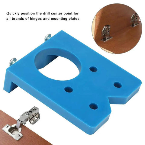 35mm Concealed Hinge Drill Guide Locator For Door Installations, Accurate Hole Positioning Jig For Quick Drilling Without Marking
