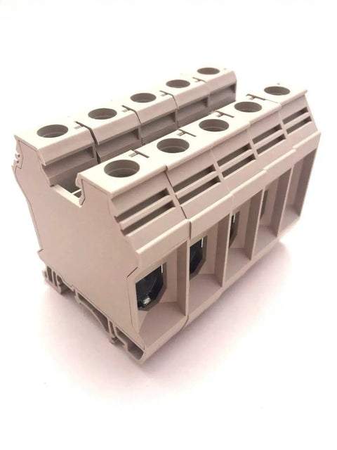DK35N DIN Rail Terminal Block Screw Type UL 600V 150A One Zero To Twelve AWG Pack Of 5, compact and vibration resistant design