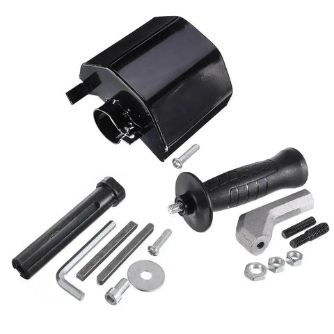 Grinder Conversion Kit Drum Polisher Attachment For M10 And M14 Angle Grinders With Protective Cover And Shaft Converts To 120mm By 100mm By 19mm Polisher, Comfortable Handle, And Compatible With Different Polishing Discs parts display.