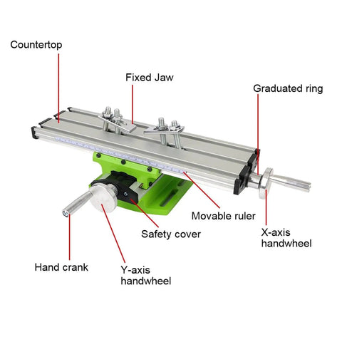 Pro Grade Multifunction Adjustable X Y Axis Milling Machine Worktable Vise Fixture With Cross Slide For Precision Drilling And Grinding