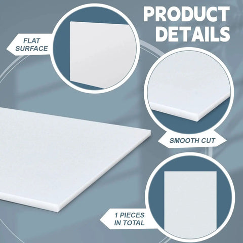 Product details of White HDPE Sheet For CNC And DIY Projects Half Inch Thick 24 By 48 Inches High Density Polyethylene Board
