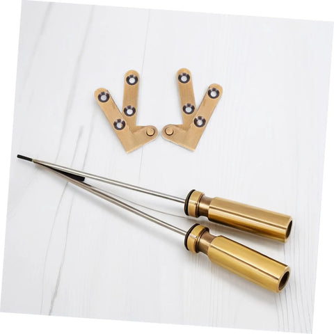 Heavy Duty Brass Pivot Hinge For Wood Doors With Silent Operation And Hidden Bookcase Door Hardware For Invisible Cabinet Hinges In Home And Office 2 Pack Galpada, showing components and tools on white surface