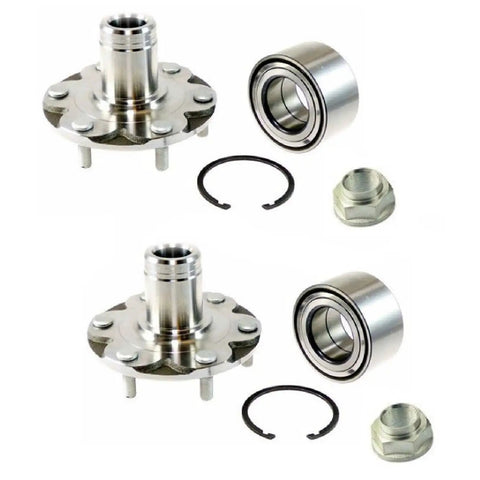 Front Wheel Hub And Bearing Kit For Toyota Tundra 4X4 2000 To 2006 With 3.4L 4.0L And 4.7L Engines Left And Right Sides Top Notch Quality Direct Fit OE Style Wheel Hub Bearings Pair