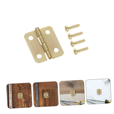 Miniature Jewelry Box Hinges With Screws For Handmade Crafts Iron 40 Piece Set Ideal For Cabinets And Chests DIY Projects 270 Degree Rotation