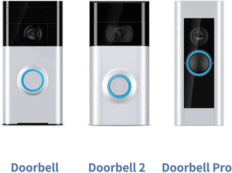 Replacement Copper Doorbell Screws Kit For Video Doorbell 2, 3 And Pro shown with compatible models, front view.