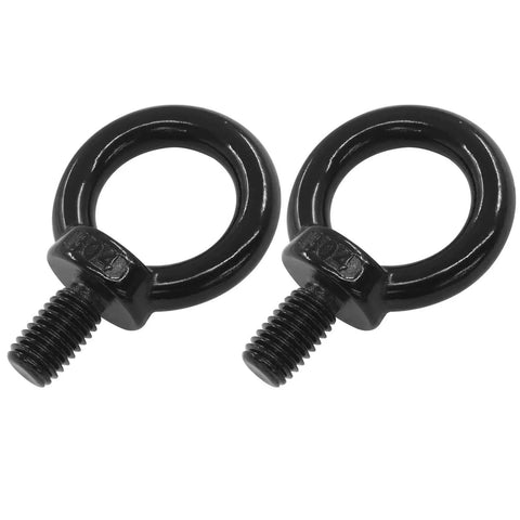 Two Pack M10 Lifting Eye Bolts Stainless Steel 304 Heavy Duty Shoulder Eye Bolts Black Finish For Machinery Lifting Rust Resistant Burr Free Surface Safe Handling And Easy Rigging For Lifts And Hoists