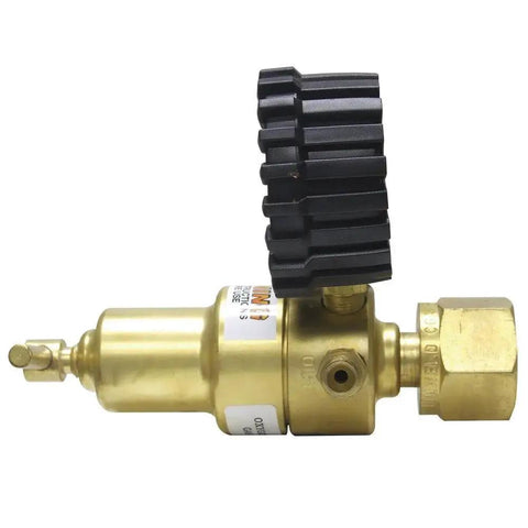 Centurion Series Oxygen Regulator RO100 with A outlet connection showing brass body and 540 CGA inlet for welding and medical use