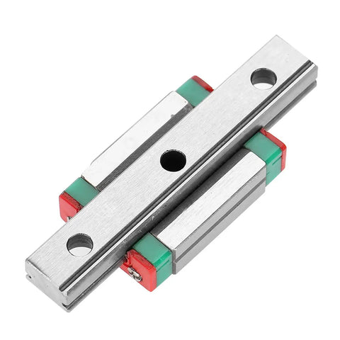 9mm Miniature Linear Rail with Bearing Steel Block for Mini Rail Systems, Ball Retainer Design, 55mm Travel, top view