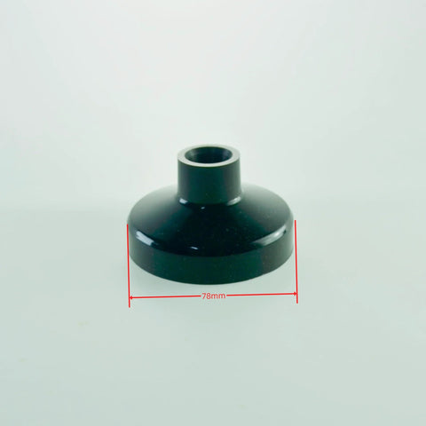 REACWARE 300mL lyophilization flask base, black plastic with short neck, 78mm diameter