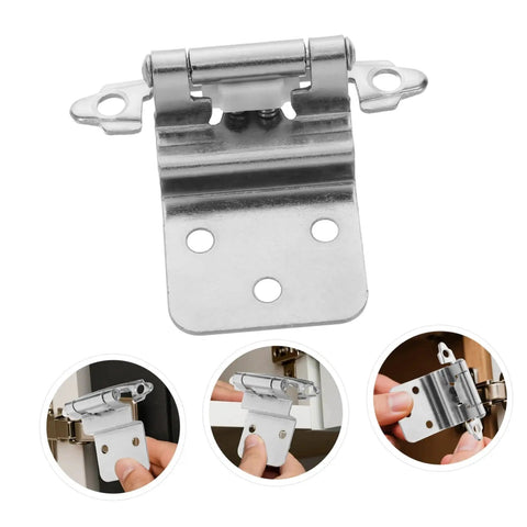Soft Close Inset Cabinet Hinges 8 Pack With Door Bumpers for Kitchen Bathroom and Bedroom Furniture Hardware Easy Installation