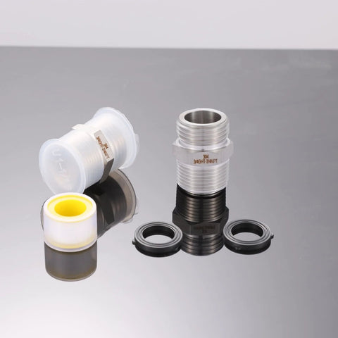 SNUTUYA 3/4in GHT to 3/4in NPT male stainless steel hose adapter, 1/2in NPT female, 2-pack.