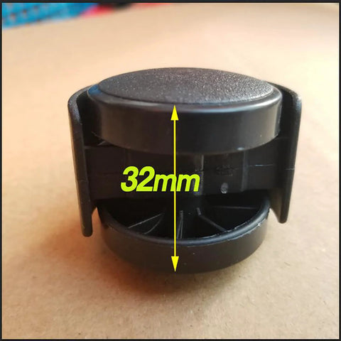 Replacement heater caster wheel, 32mm diameter, black plastic, for Gree/Pioneer/Midea oil heaters