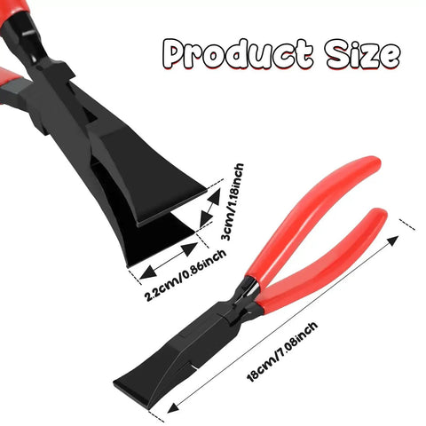 7 Inch Small Metal Sheet Seamer Hand Tool with anti-slip handle, showing dimensions for bending and flattening edges.