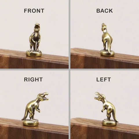 Magnetic Hinge Head T Rex Set Of 3 Miniature Door Topper Figures For Standard Hinges displayed from all angles