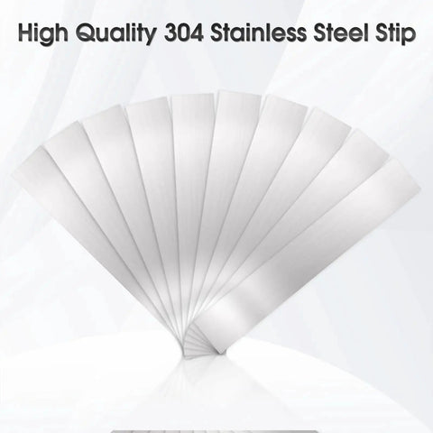Leveling Shims Set For Precision Alignment In Machinery And Automotive With 30 Pcs Of 304 Stainless Steel Strips In Ten Thicknesses