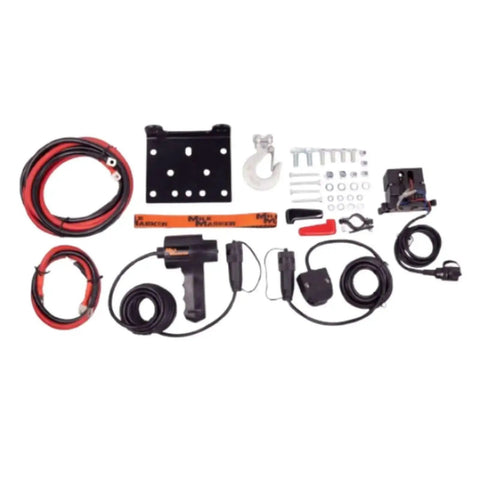 Installation kit for PE3500 3500 Lb ATV Winch With 50 Ft Synthetic Rope Waterproof 2.4 HP Permanent Magnet Motor and Load Brake