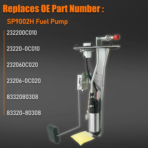 Toyota Tacoma Fuel Pump Assembly With Sending Unit SP9002H For 1995 Through 2000 2.4L 2.7L 3.4L V6 4WD Fits SR5 DLX