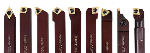 Five Eighth Inch Indexable Turning And Boring Tool Set With TiN Coated C6 Carbide Inserts For Steel And Cast Iron Built To Last