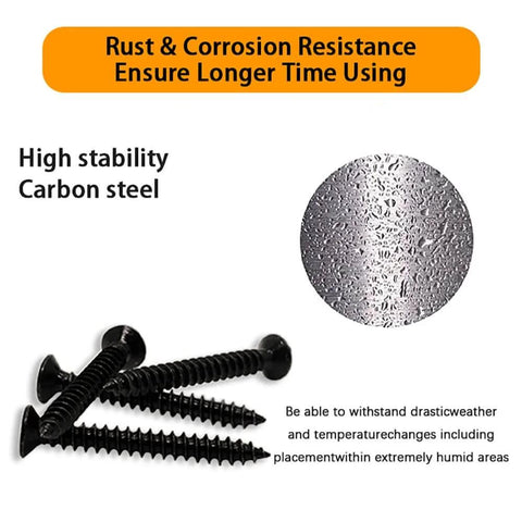 DIY Wood Screws Set M3 M4 M5 With Drywall Anchors Kit, carbon steel screws showing corrosion resistance and stability