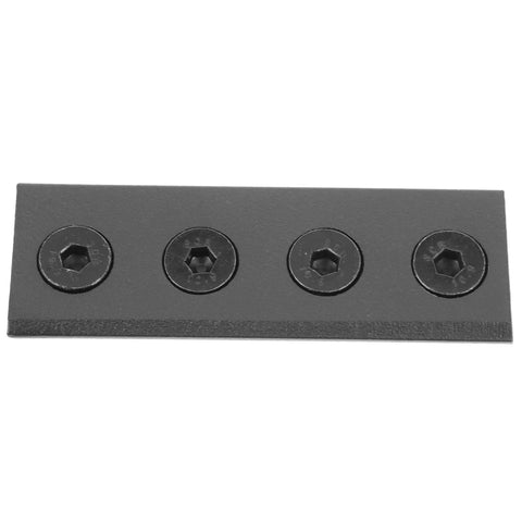 Barn Door Track Connector Set For No Fuss Smooth Sliding Hardware In Black Designed To Link Tracks With Flat Fixing Plates