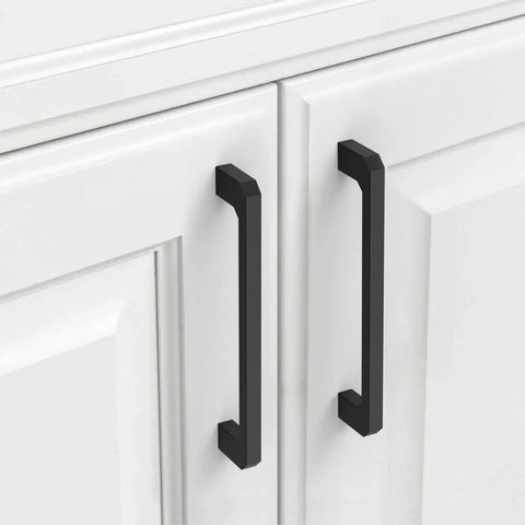 10 Pack 5 Inch Matte Black Cabinet Pulls Zinc Alloy Kitchen Cabinet Handles Cabinet Hardware For Cabinets And Drawers 128mm Center To Center