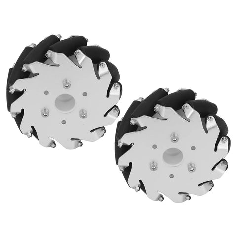 127mm Omni Directional Wheel Set For DIY Education Robot Car Kit, 45kg Load Capacity, Aluminum Alloy Chassis with 12 Rubber Rollers.
