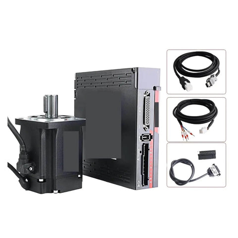 Beefy 2.39 Nm Torque Servo Motor Kit 80SS75 5.0A With ASD275 Servo Drive Kit AC200 To 240V Encoder Cable 300 Cm 750W CNC