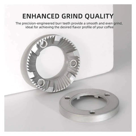 40Mm Grinder Burrs Set And Metal Cutter Disc For Bean Processing, Dual Component Replacement Kit For Coffee Grinders