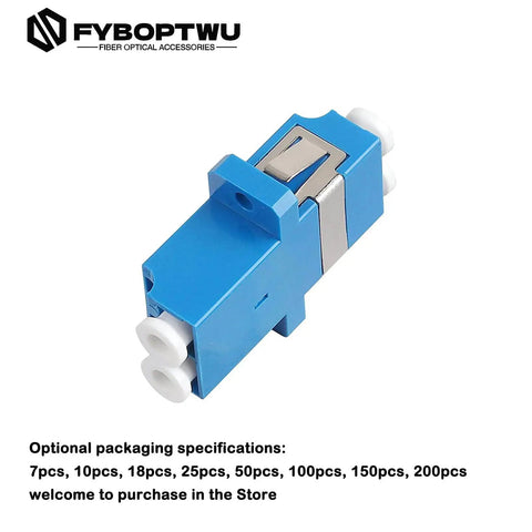 50-Pack LC to LC Duplex Fiber Optic Coupler Adapter for Singlemode Cables with Zirconia Ceramic Ferrule