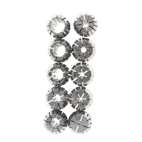 10 Pack ER16 Spring Collet Set 1 To 10 mm CNC Milling Tool for workholding and engraving, high-grade 1065 carbon steel.