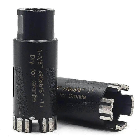 One And Three Eighths Inch Dry Diamond Core Drill Bit With Five Eighths Eleven Thread For Granite And Masonry Vacuum Brazed