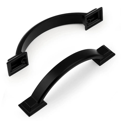 10 Pack Matte Black Cabinet Pulls With 3 Inch Hole Center 76mm Zinc Alloy Drawer Handles for Kitchen Cabinets and Cupboards