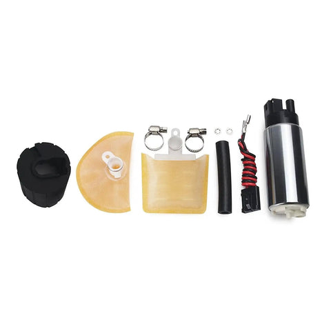 255 LPH High Flow In Tank Fuel Pump Kit With Strainer And Wiring 38mm Body Diameter Universal Fit For Gasoline Vehicles 12V System